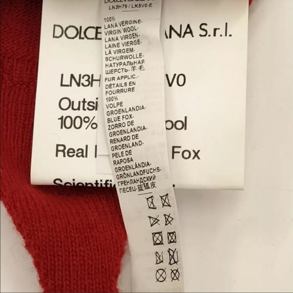 DOLCE & GABBANA Wool Beanie Cap Fox Fur Pom Pom Size 1 / 3-6M - Picture 2 of 5